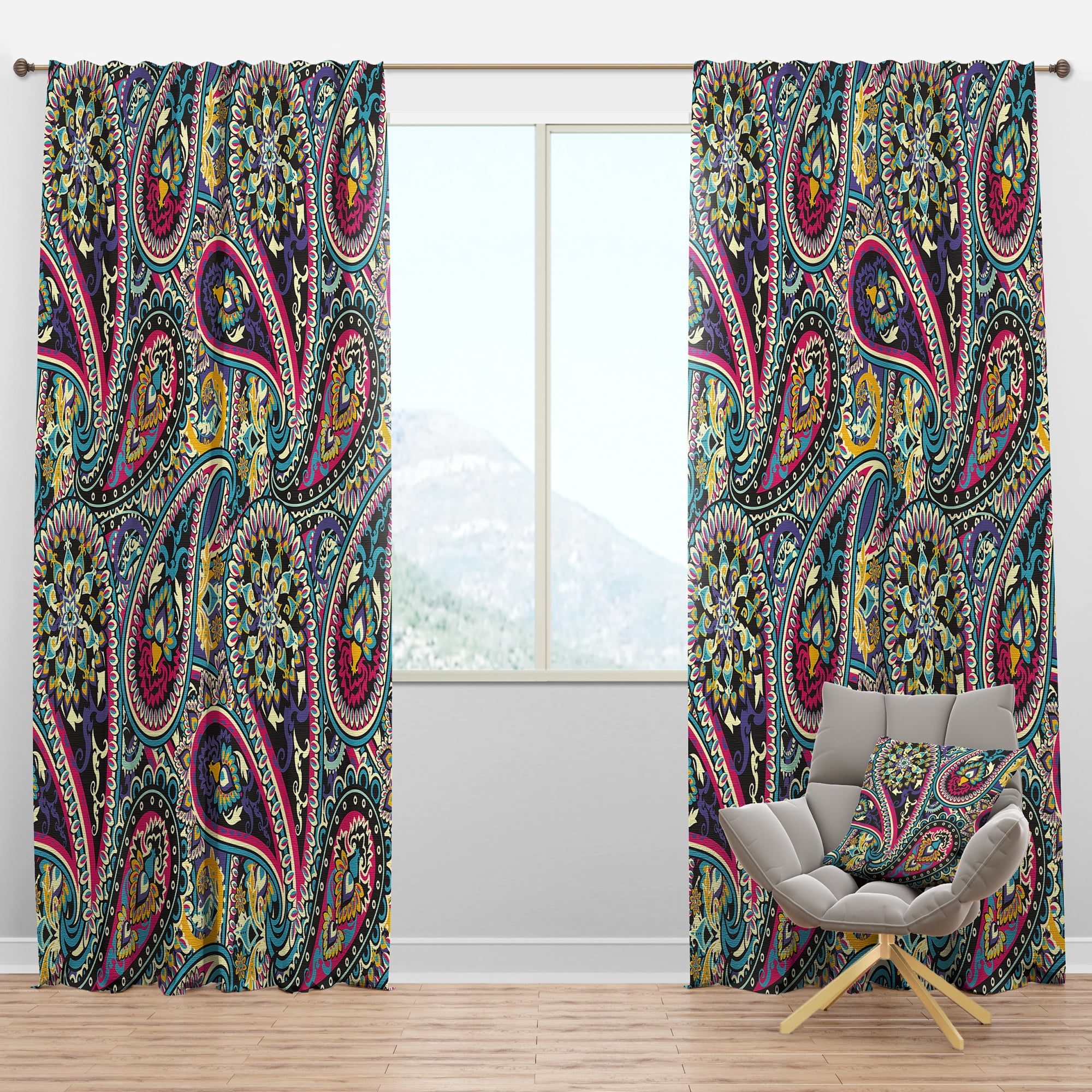 Designart Vintage Blackout Curtain
