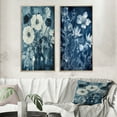 thumbnail image 1 of Designart "Vintage Blue Botanical Wildflowers in Meadow" Flowers Framed Wall Art Set Of 2 - Traditional Blue Framed Wall Art Set Of 2, 1 of 6