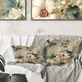 thumbnail image 1 of Designart "Vintage Blue Manor Blooms" Floral Printed Throw Pillow, 1 of 5