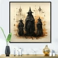 Designart "Vintage Blueprint of Wizards IV" Abstract Framed Wall Art