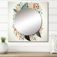 thumbnail image 1 of Designart "Vintage Bohemian Plumage In Blue And Apricot I" Feathers Square Mirror For Wall Decor - Large Blue Square Mirror Printed Wall Decor - Modern Square Living Room Mirror, 1 of 5