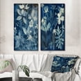 thumbnail image 1 of Designart "Vintage Botanicals Faded Blue Wildflowers II" Abstract Botanicals Wall Art Set Of 2 - Modern Blue Gallery Set For Office Decor, 1 of 6