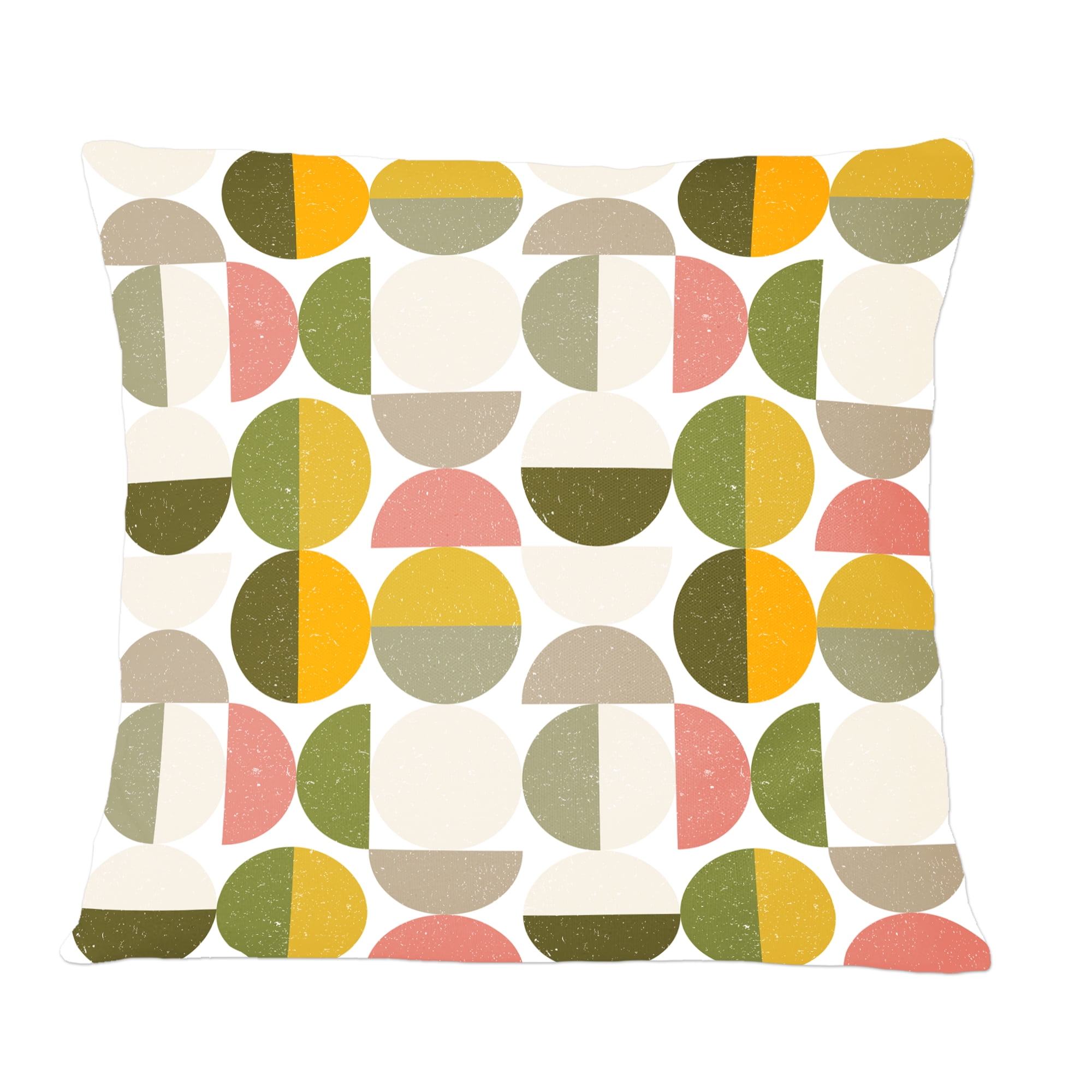 Designart Vintage Circular Design I' Mid-Century Modern Throw Pillow - 12x20