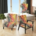 thumbnail image 1 of Designart "Vintage Colourful Pastel Leaves On Gray III" Upholstered Abstract Painting Accent Chair and Modern & Contemporary Arm Chair - Multiple Color & Pattern, 1 of 7