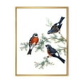 thumbnail image 1 of Designart 'Vintage Countryside Birds On Branch III' Farmhouse Framed Canvas Wall Art Print, 1 of 5