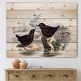 thumbnail image 1 of Designart 'Vintage Countryside Two Birds' Farmhouse Print on Natural Pine Wood, 1 of 5