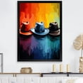 thumbnail image 1 of Designart "Vintage Cowboy Hat Burst of Color" People Framed Wall Art - Southwestern Blue Cowgirls Living Room Framed Canvas Art, 1 of 6