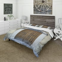 Designart 'Vintage Door in Sicily' Vintage Duvet Cover Set