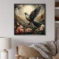 thumbnail image 1 of Designart "Vintage Dove at Sunset" Animals Framed Wall Art - White Dove Hallway Framed Wall Art Decor, 1 of 6