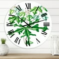 thumbnail image 1 of Designart 'Vintage Drawing Of Wild Plants' Traditional Wall Clock, 1 of 1