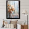thumbnail image 1 of Designart "Vintage Flower View through Delicate French Windows I" Floral Framed Wall Art - Traditional White Window Entryway Framed Wall Art, 1 of 6