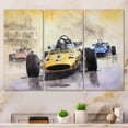 thumbnail image 1 of Designart "Vintage Formula Speedway Rush Racing Nostalgia" Sports Metal Wall Décor Set, 1 of 5