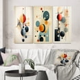 thumbnail image 1 of Designart "Vintage Geometric Mystery of Love Flow II" Modern Geometric Wall Art Set Of 3 - Blue Abstract Gallery Set For Office Decor, 1 of 7