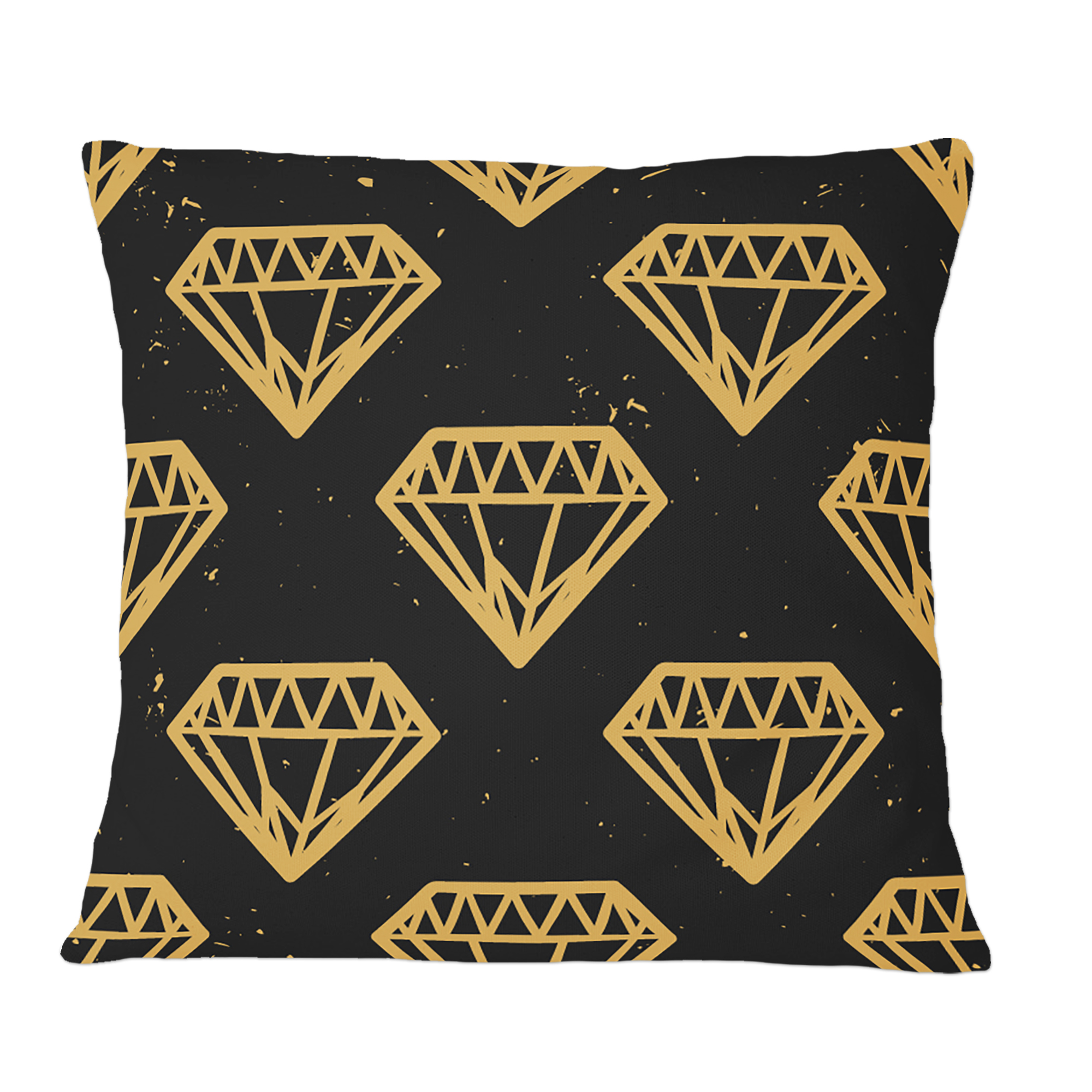 Designart Vintage Golden Diamonds' Mid-Century Modern Throw Pillow - 12x20