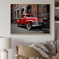 thumbnail image 1 of Designart "Vintage Hauler Red Pickup Truck Journey I" Transportation Floater Framed Canvas Art Print, 1 of 7