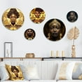 thumbnail image 1 of Designart "Vintage High Fashion African American Model VI" African American Woman Metal Wall Art Set of 5 Piece, 1 of 5