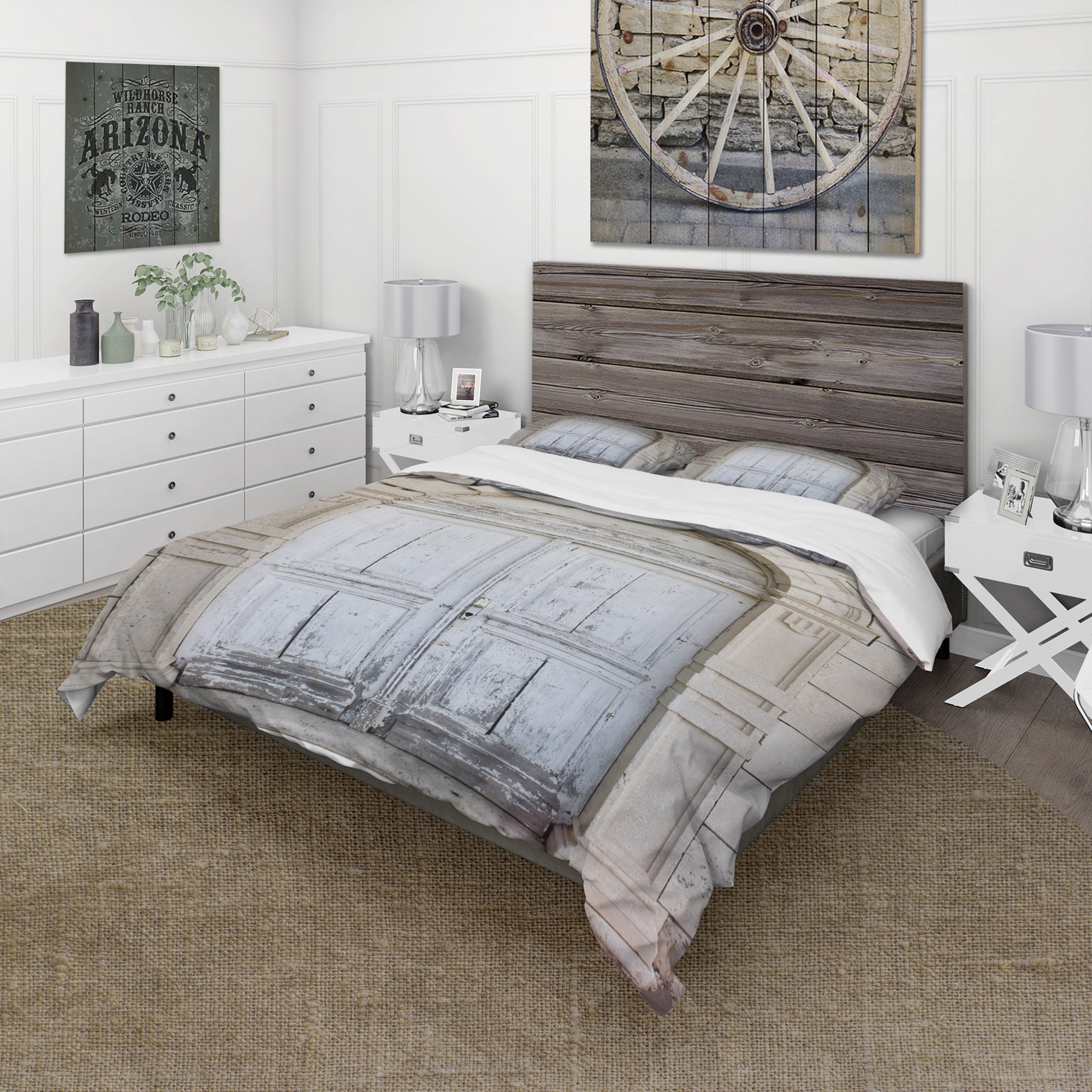 Designart 'Vintage Italian Door' Vintage Duvet Cover Set