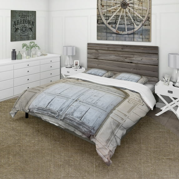 Designart 'Vintage Italian Door' Vintage Duvet Cover Set