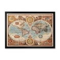 thumbnail image 1 of Designart 'Vintage Map of The World VIII' Vintage Framed Art Print, 1 of 4