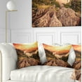 thumbnail image 1 of Designart Vintage Mountain Sunrise - Landscape Photography Throw Pillow - 18x18, 1 of 5