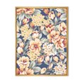 thumbnail image 1 of Designart 'Vintage Orange and Yellow Flowers' Traditional Framed Canvas Wall Art Print, 1 of 5