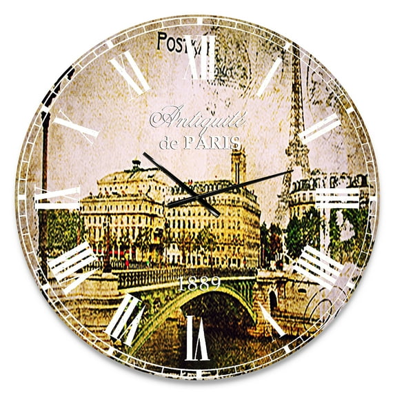 Designart 'Vintage Paris' French Country Wall Clock