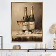 thumbnail image 1 of Designart "Vintage Symphony Of Champagne" Champagne Floater Framed Wall Decor, 1 of 5