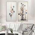 thumbnail image 1 of Designart "Vintage Tree of Wisdom Geometric I" Modern Geometric Framed Wall Art Set Of 2 - Modern Blue Frame Gallery Set For Office Decor, 1 of 6