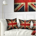 thumbnail image 1 of Designart Vintage UK Flag - Contemporary Throw Pillow - 16x16, 1 of 5