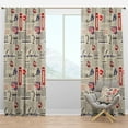thumbnail image 1 of Designart 'Vintage UK London Kiss Print' Modern & Contemporary Blackout Curtain Panel, 1 of 4