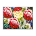 thumbnail image 1 of Designart 'Vintage VIbrant Yellow and Red Flower Still Life I' Traditional Framed Canvas Wall Art Print, 1 of 5