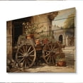 thumbnail image 1 of Designart "Vintage Wheels Brown Old Cart Nostalgia I" Transportation Print on Natural Pine Wood, 1 of 5
