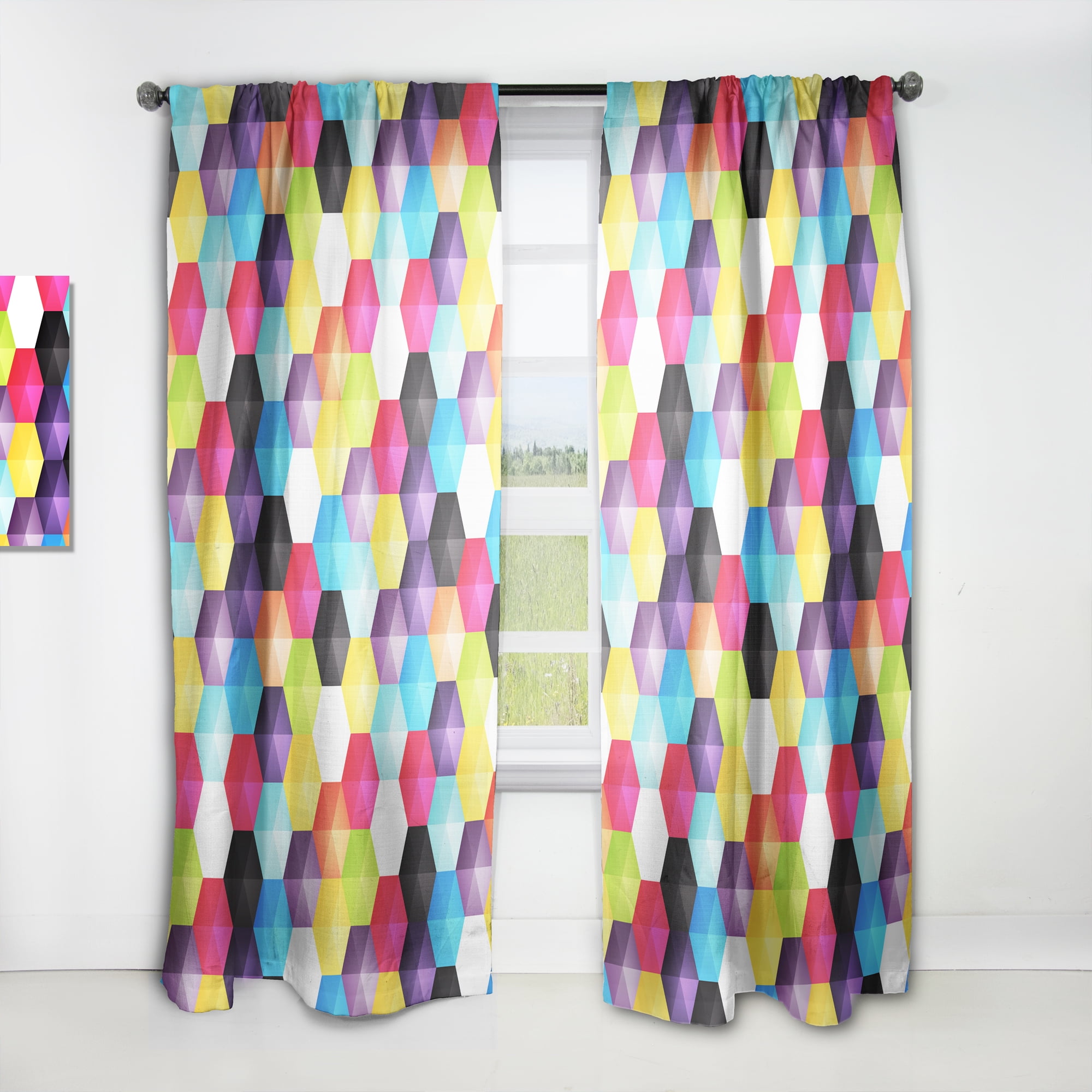 Designart 'Vintage Wooden Gate' Modern Curtain Panel