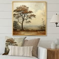 thumbnail image 1 of Designart "Vintage Woods With Beige Oak Tree I" Tree Oak Floater Framed Wall Art Prints, 1 of 5
