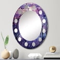 thumbnail image 1 of Designart "Violet Charm" Forest Round Wall Mirror - Landscapes Oval Printed Decorative Oversized Mirror - Multiple Color Options, 1 of 4