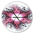 thumbnail image 1 of Designart 'Violet Fractal Flower Pattern ' Modern wall clock, 1 of 3