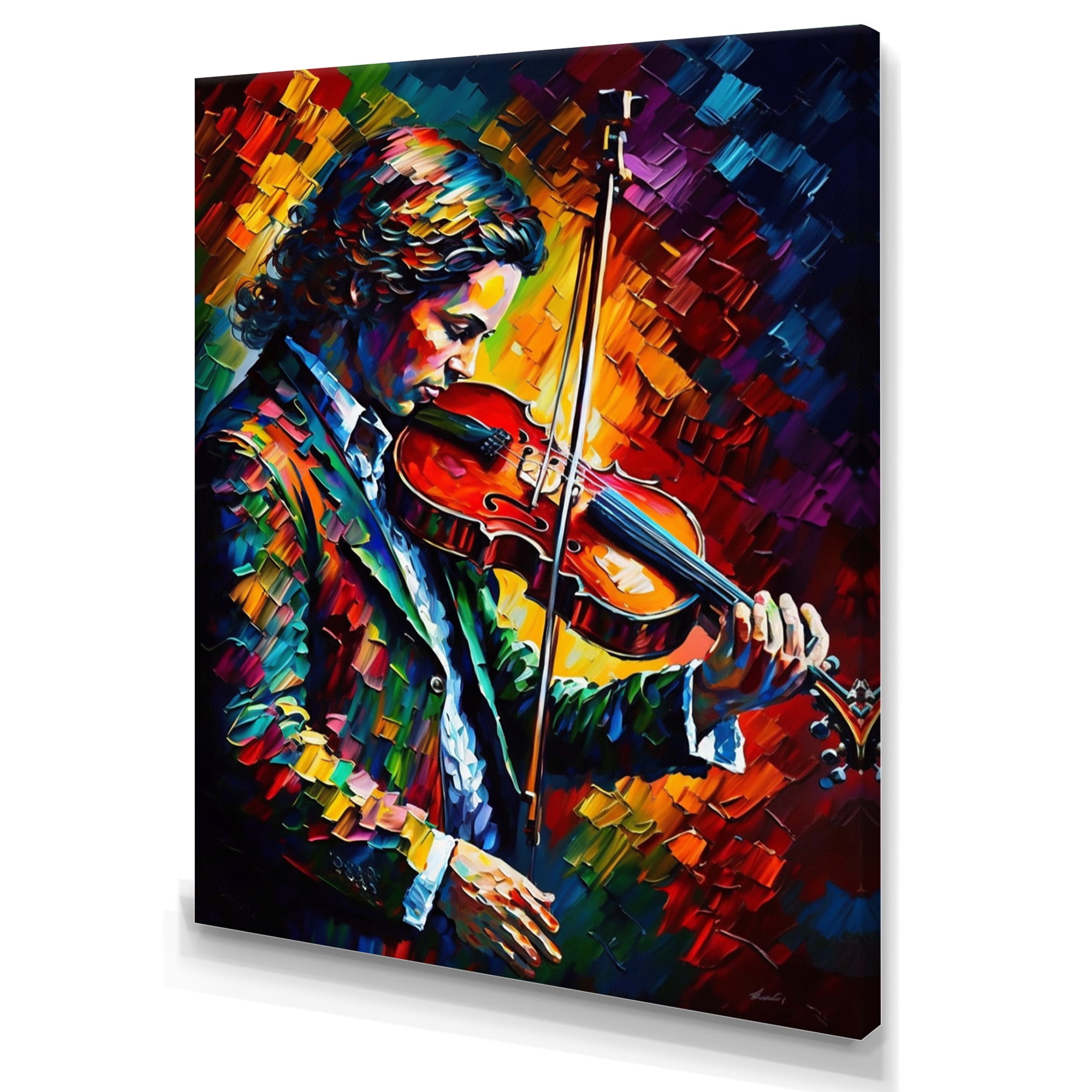 Designart Violin Player I Canvas Wall Art