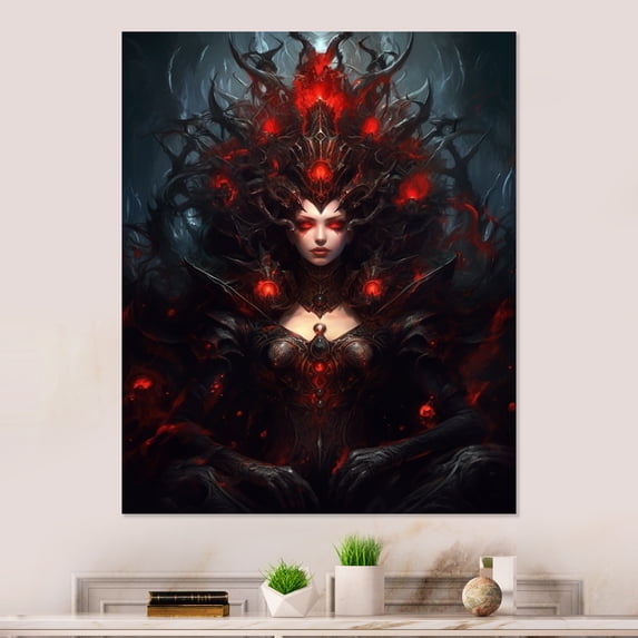 Designart "Visitor from the Cosmic Realm I" Alien Metal Art Living Room