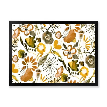 Designart 'Vital Abundance Of Wildflowers I' Modern Framed Art Print