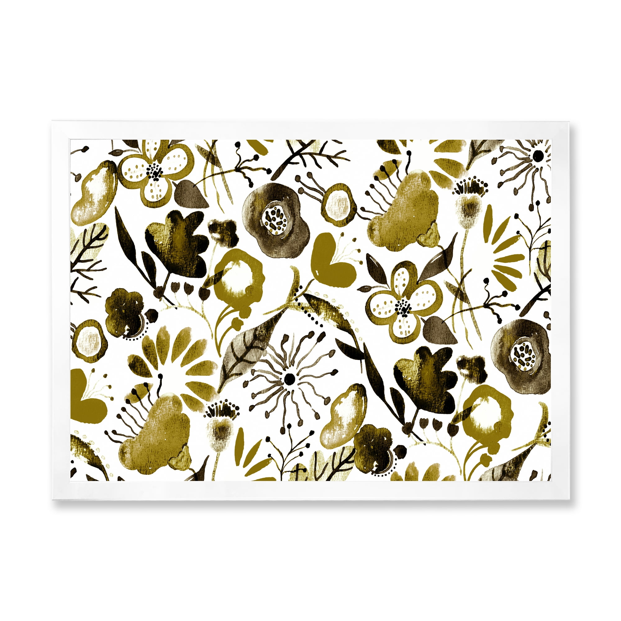 Designart 'Vital Abundance Of Wildflowers II' Modern Framed Art Print