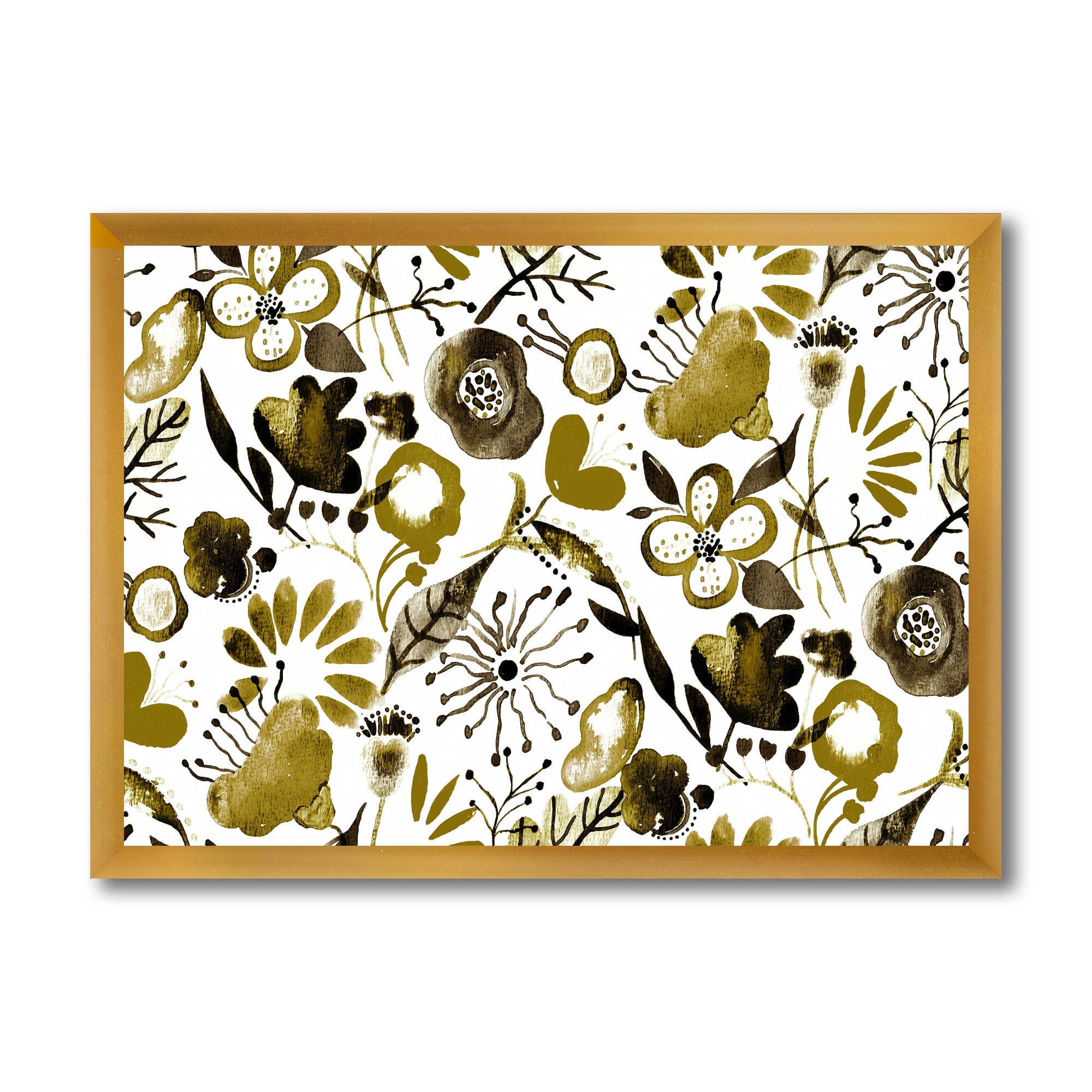Designart 'Vital Abundance Of Wildflowers II' Modern Framed Art Print