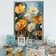 thumbnail image 1 of Designart "Vivacious Buttercups In Bold Strokes" Buttercups Picture Framed Wall Art Living Room, 1 of 5