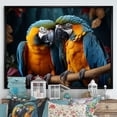 thumbnail image 1 of Designart "Vivid Conversations Among Parrots I" Parrot Floater Framed Canvas Wall Art, 1 of 5