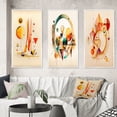 thumbnail image 1 of Designart "Vivid Geometric Orange and Yellow I" Modern Framed Wall Art Set Of 3 - Yellow Abstract Geometric Frame Gallery Set For Office Decor, 1 of 6