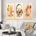 thumbnail image 1 of Designart "Vivid Geometric Orange and Yellow I" Modern Wall Art Set Of 3 - Abstract Geometric Yellow Gallery Set For Office Decor, 1 of 6