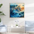 thumbnail image 1 of Designart "Vivid Liquid Art Of Oceanic Charm I" Ocean Floater Framed Canvas Art Print, 1 of 5