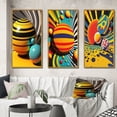 thumbnail image 1 of Designart "Vivid Spheres - A Pop Art Palette III" Modern Geometric Framed Wall Art Set Of 3 - Yellow Abstract Geometric Frame Canvas Set For Living Room Decor, 1 of 6