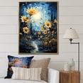 thumbnail image 1 of Designart "Vivid Sunflower Expression" Sunflowers Floater Framed Wall Art Prints, 1 of 5