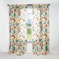 thumbnail image 1 of Designart "Vivid Tribal Floral Mix" Floral Multicolor Curtain 1 Panel, 1 of 6