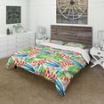 thumbnail image 1 of Designart 'Viviv Blossoming Tropical Jungle Flowers' Floral Duvet Cover Set, 1 of 4